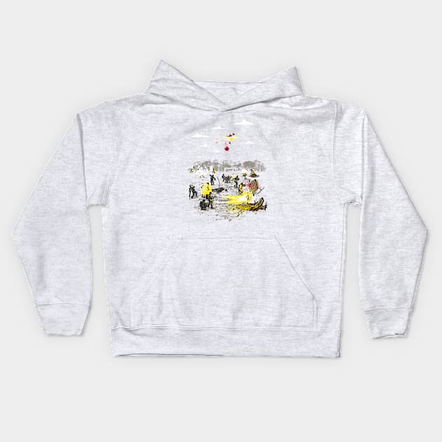 Food Fight Kids Hoodie by Made With Awesome